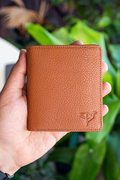 Garbalia Светлокафяв мъжки портфейл от естествена кожа