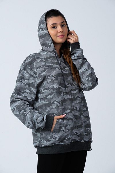 ALEXANDERGARDI Hanorac cu glugă cu model de camuflaj pentru damă