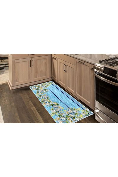 Colorix Carpet Non-Slip Base Countertop Kitchen Mat 75x150 Cm No: 368