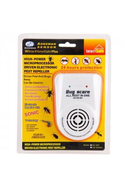 Aokeman Elektronik Fare - Hamam Böceği - Akrep -yılan Tüm Haşereleri Ultasoni...