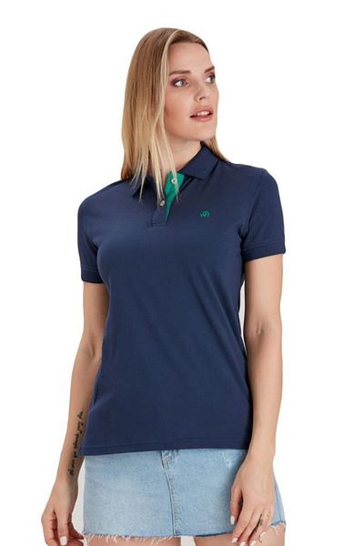 Woolnat Γυναικείο μπλουζάκι Polo Neck Cotton