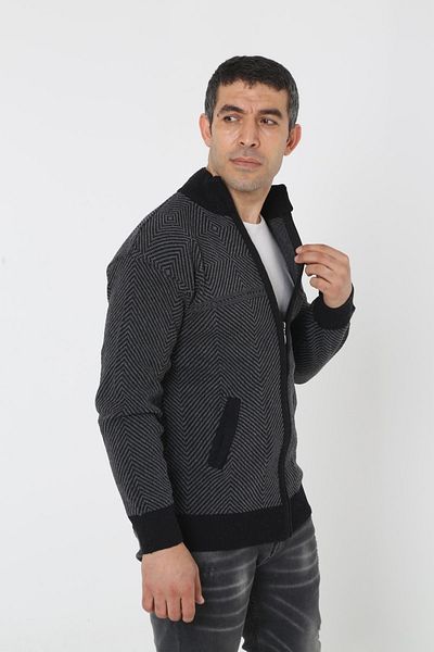 KMKkombin Baba Super Battal Knitwear Zippered Knitted Cardigan and Sweater