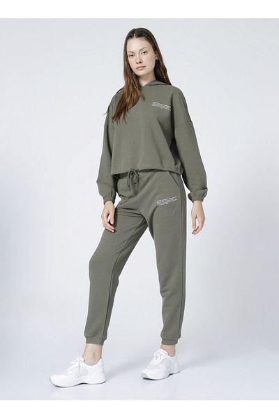 ONLY Elastic Plain Khaki Women's Sweatpants