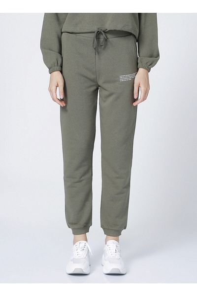 ONLY Elastic Plain Khaki Women's Sweatpants