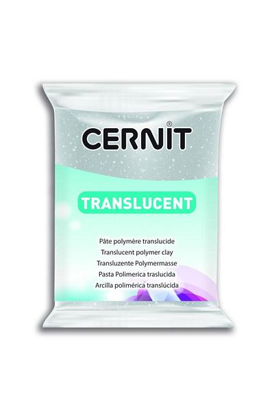 Cernit شفافة (ترانسباران) بوليمر كلاي 56 جرام 080 فضي لامع