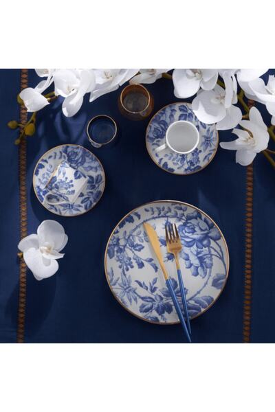 Lemm Home Jardin Mavi 6 Kişilik 24 Parça Yemek Takımı