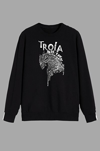 perseusshopping Mitološki Trojanski konj Štampano crna unisex majica