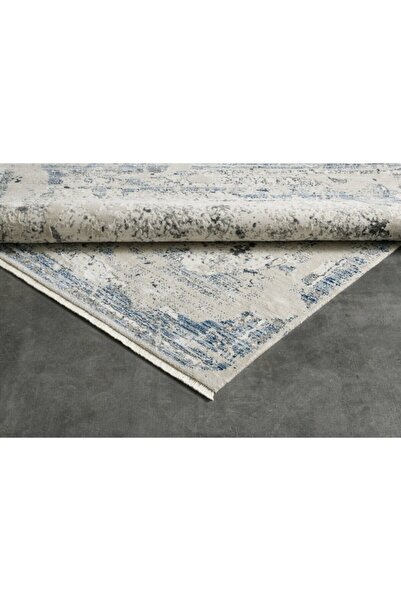 GÜMÜŞSUYU Risus 11290 Polyester Mavi Salon Vintage Halılar