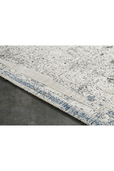 GÜMÜŞSUYU Risus 11290 Polyester Mavi Salon Vintage Halılar