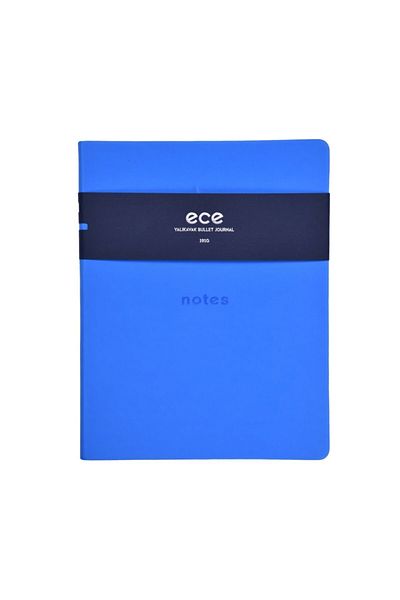 Ece Ajanda دفتر Ece - Yalıkavak 18x24 - أزرق منقط