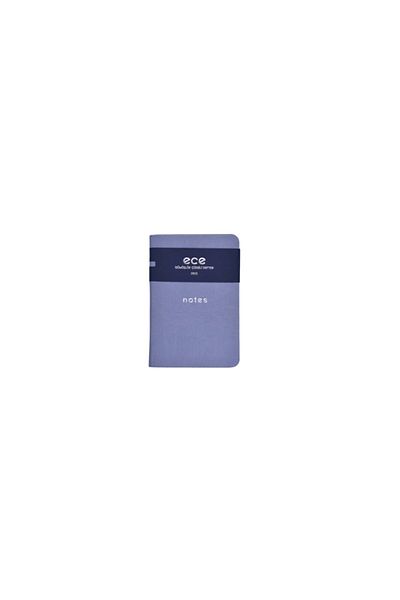 Ece Ajanda Ece Notebook - Silver 9X13.5 - Striped Light Gray