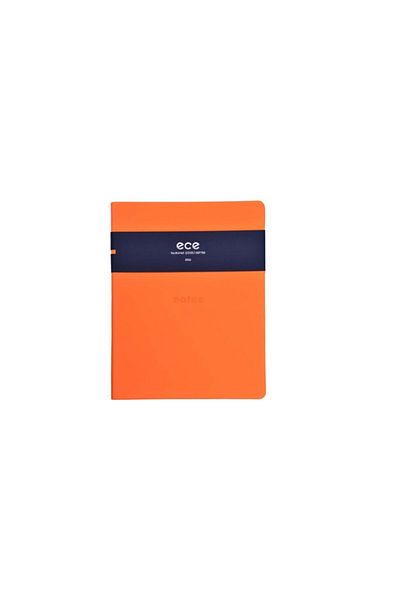 Ece Ajanda Ece Notebook - Yalıkavak 13X18 - Striped Orange