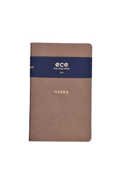 Ece Ajanda دفتر ملاحظات Ece - بيبيز 13x21 - ذهبي مخطط