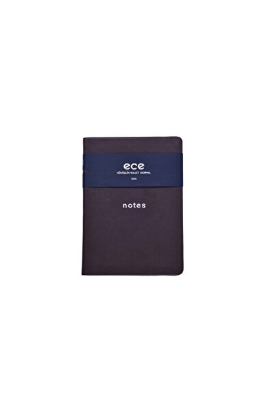 Ece Ajanda Ece Defter - Gümüşlük 13x18 - Çizgisiz Kahverengi