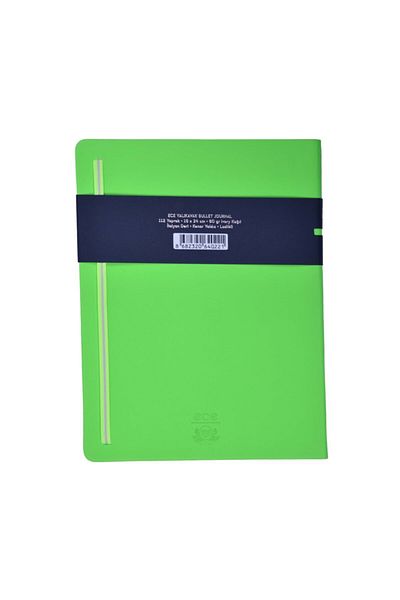 Ece Ajanda دفتر Ece - Yalıkavak 18x24 - أخضر منقط