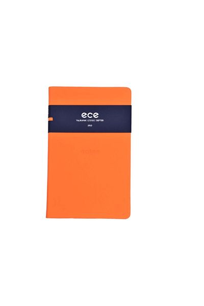 Ece Ajanda دفتر Ece - Yalıkavak 13x21 - برتقالي مخطط