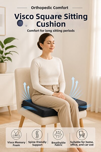 EpiRelax وسادة جلوس لتقويم العظام - راحة ودعم يدومان طويلاً