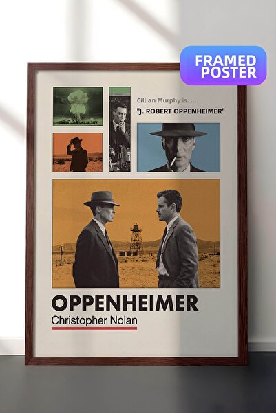 Postifull Αφίσα με καφέ πλαίσιο Oppenheimer, Πίνακας Κινηματογράφου και Τηλεο...