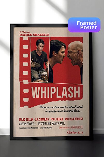 Postifull Αφίσα Whiplash με μαύρο πλαίσιο, Πίνακας κινηματογράφου και τηλεοπτ...