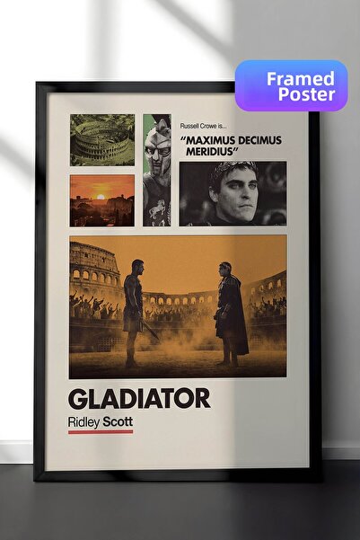 Postifull Αφίσα Gladiator με μαύρο πλαίσιο, Πίνακας Κινηματογράφου και Τηλεοπ...
