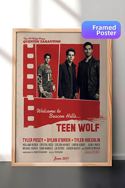 Postifull Αφίσα Teen Wolf με ξύλινο πλαίσιο, Πίνακας ταινιών και τηλεοπτικών ...