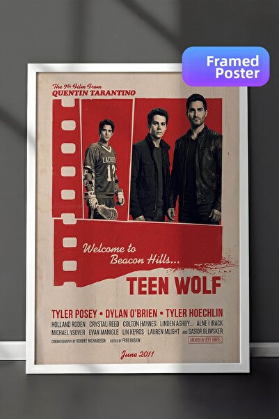 Postifull Αφίσα Teen Wolf με λευκό πλαίσιο, Πίνακας κινηματογράφου και τηλεοπ...