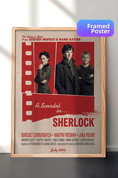 Postifull Αφίσα με ξύλινο πλαίσιο Σέρλοκ, Πίνακας Κινηματογράφου και Τηλεοπτι...