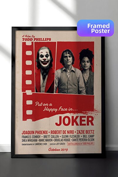 Postifull Αφίσα με μαύρο πλαίσιο Τζόκερ, Πίνακας Κινηματογράφου και Τηλεοπτικ...