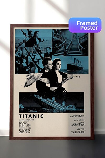 Postifull Αφίσα με καφέ πλαίσιο Titanic, Πίνακας Κινηματογράφου και Τηλεοπτικ...