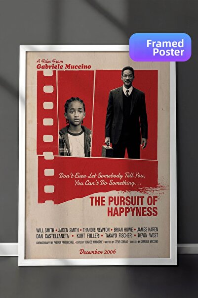 Postifull Η αναζήτηση της ευτυχίας Αφίσα με λευκό πλαίσιο, Πίνακας Κινηματογρ...