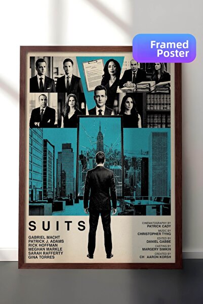 Postifull Αφίσα με καφέ πλαίσιο, Πίνακας Κινηματογράφου και Τηλεοπτικών Σειρώ...