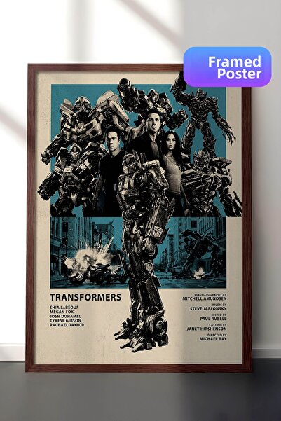 Postifull Αφίσα με καφέ πλαίσιο Transformers, Πίνακας κινηματογράφου και τηλε...