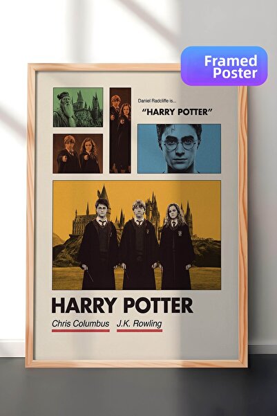 Postifull Αφίσα Χάρι Πότερ με ξύλινο πλαίσιο, Πίνακας Κινηματογράφου και Τηλε...