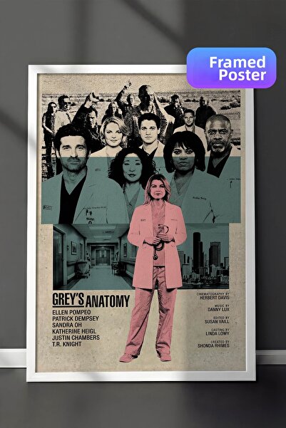 Postifull Αφίσα Grey’s Anatomy με λευκό πλαίσιο, Πίνακας Κινηματογράφου και Τ...