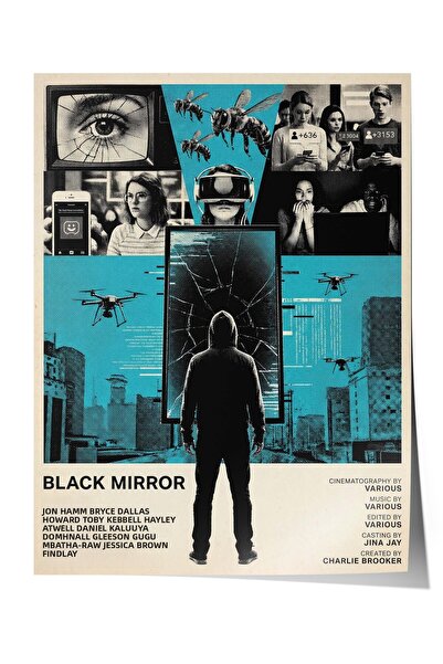 Postifull Αφίσα του Black Mirror, Αφίσες ζωγραφικής τέχνης για κινηματογράφο ...