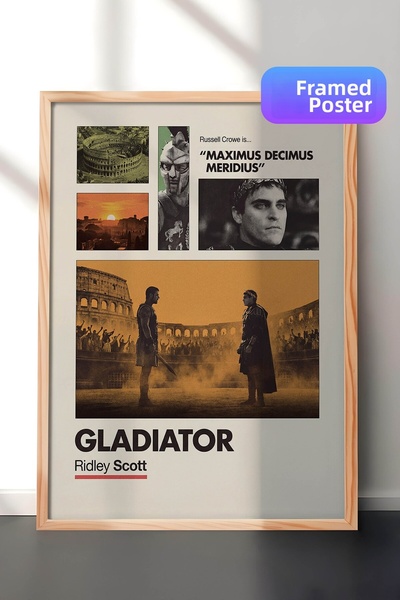 Postifull Αφίσα με ξύλινο πλαίσιο Gladiator, Πίνακας Κινηματογράφου και Τηλεο...