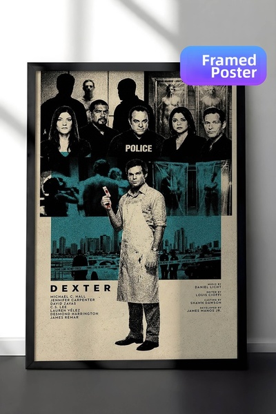 Postifull Αφίσα Dexter με μαύρο πλαίσιο, Πίνακας κινηματογράφου και τηλεοπτικ...