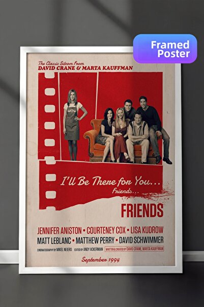 Postifull Αφίσα Friends με λευκό πλαίσιο, Πίνακας ταινιών και σειρών τηλεόρασ...