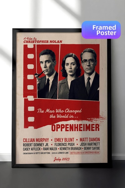 Postifull Αφίσα με μαύρο πλαίσιο Oppenheimer, Πίνακας κινηματογράφου και τηλε...