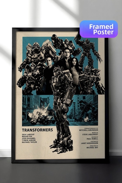 Postifull Αφίσα Transformers με μαύρο πλαίσιο, Πίνακας κινηματογράφου και τηλ...