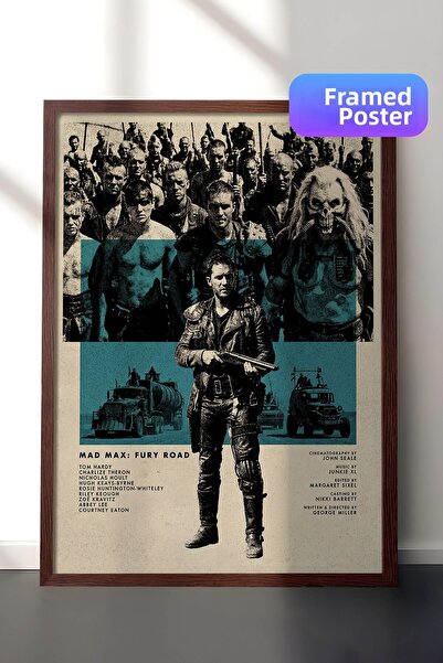 Postifull Αφίσα Mad Max Fury Road με καφέ πλαίσιο, Πίνακας κινηματογράφου και...