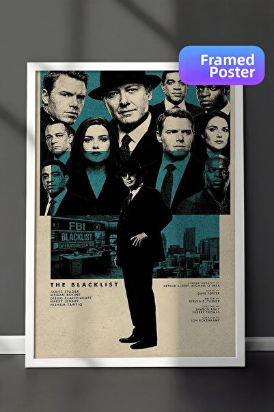 Postifull Αφίσα The Blacklist με λευκό πλαίσιο, Πίνακας Κινηματογράφου και Τη...