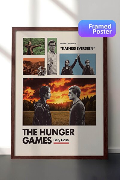 Postifull The Hunger Games Αφίσα με καφέ πλαίσιο, Πίνακας Κινηματογράφου και ...