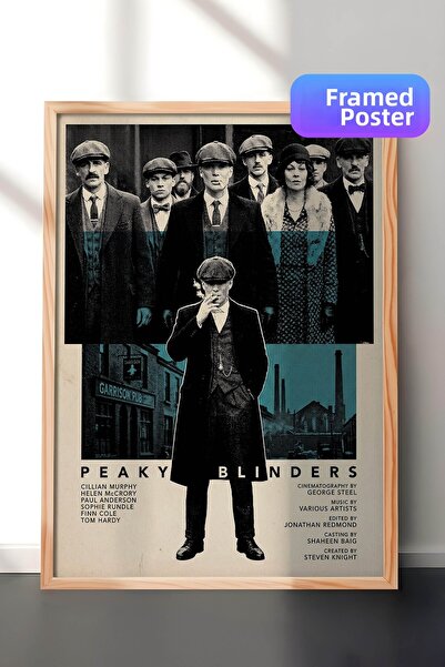 Postifull Αφίσα Peaky Blinders με ξύλινο πλαίσιο, Πίνακας Κινηματογράφου και ...