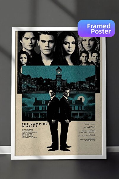 Postifull The Vampire Diaries Αφίσα με λευκό πλαίσιο, Πίνακας Κινηματογράφου ...
