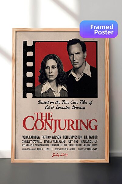 Postifull Η αφίσα The Conjuring με ξύλινο πλαίσιο, ζωγραφική ταινιών και σειρ...
