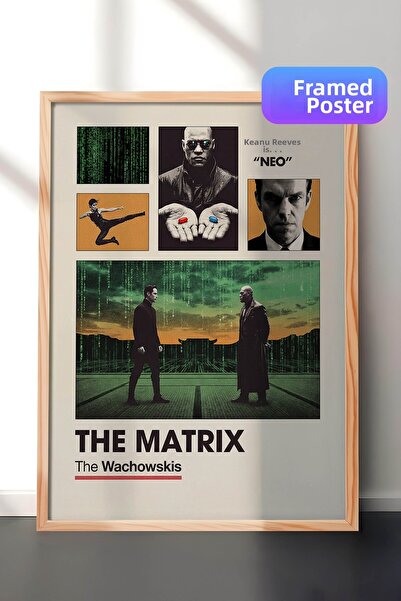 Postifull Η αφίσα The Matrix με ξύλινο πλαίσιο, ζωγραφική ταινιών και σειρών ...