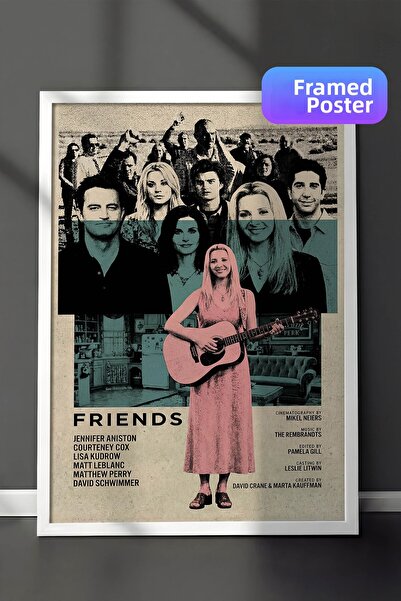 Postifull Αφίσα Friends με λευκό πλαίσιο, Πίνακας Κινηματογράφου και Τηλεοπτι...