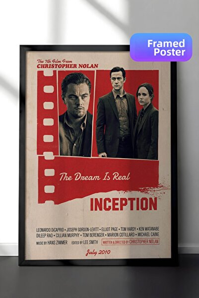 Postifull Αφίσα Inception με μαύρο πλαίσιο, Πίνακας Κινηματογράφου και Τηλεοπ...
