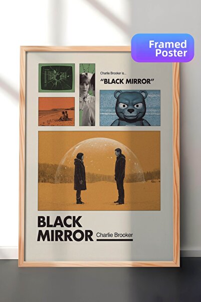 Postifull Αφίσα με ξύλινο πλαίσιο Black Mirror, Πίνακας Κινηματογράφου και Τη...